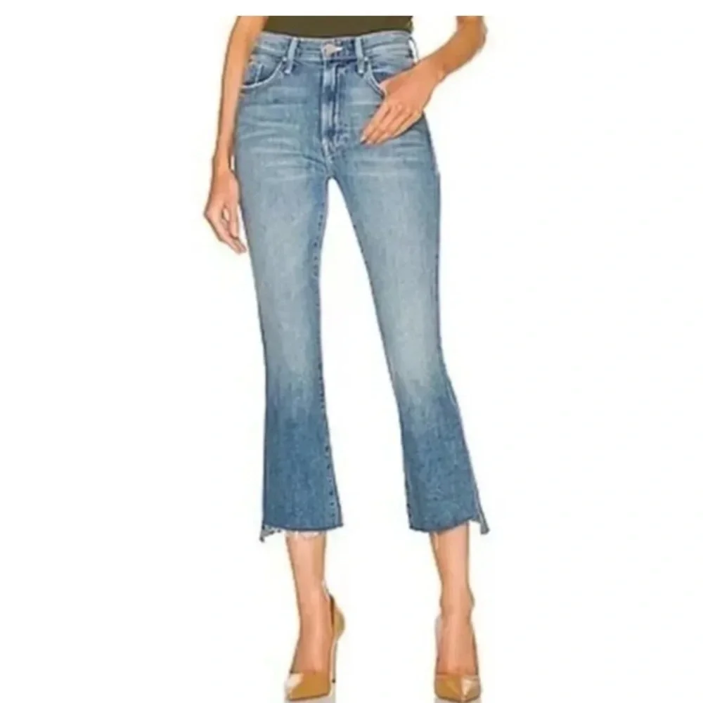 Mother Jeans The Insider Crop Step Fray in Scenic Route